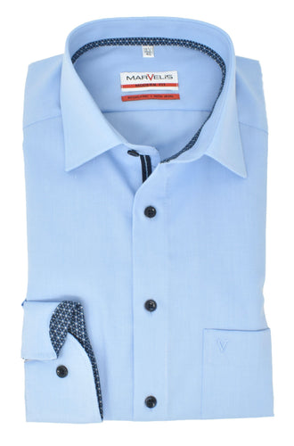 Businesshemd - Modern Fit - ELA - Einfarbig - Hellblau