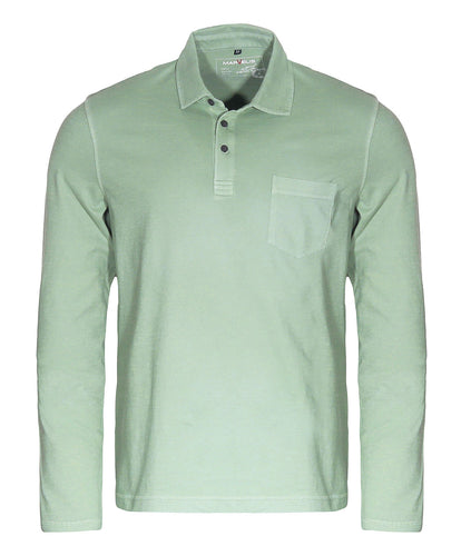Poloshirt - Casual Fit - Polokragen - Einfarbig - Hellgrün