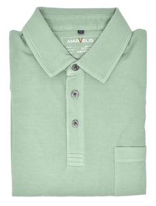 Poloshirt - Casual Fit - Polokragen - Einfarbig - Hellgrün