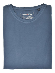 T-Shirt - Casual Fit - Rundhals - Einfarbig - Dunkelblau
