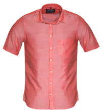 Laden Sie das Bild in den Galerie-Viewer, Kurzarmhemd - Casual Fit - Kurzarm - Einfarbig - Rot