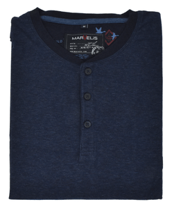 T-Shirt - Longsleeve - Uni - Dunkelblau