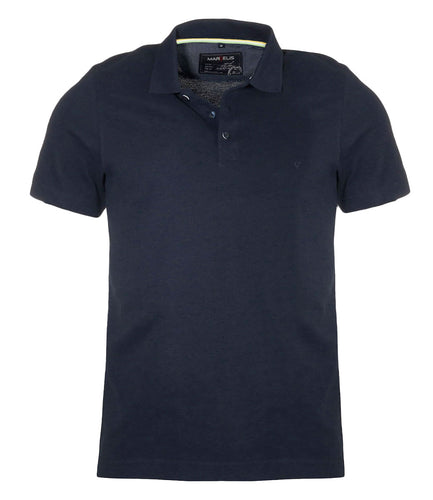 Poloshirt - Casual Fit - Polokragen - Einfarbig - Dunkelblau