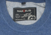 Laden Sie das Bild in den Galerie-Viewer, Pullover - Casual Fit - Rundhals - Einfarbig - Blau