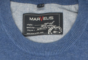 Pullover - Casual Fit - Rundhals - Einfarbig - Blau