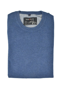 Pullover - Casual Fit - Rundhals - Einfarbig - Blau