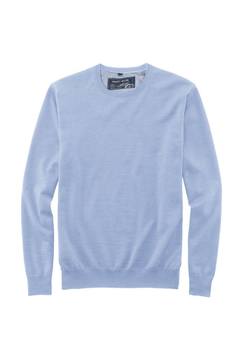 Pullover - Casual Fit - Rundhals - Einfarbig - Hellblau