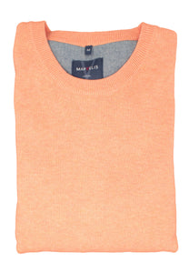 Pullover - Casual Fit - Rundhals - Einfarbig - Koralle