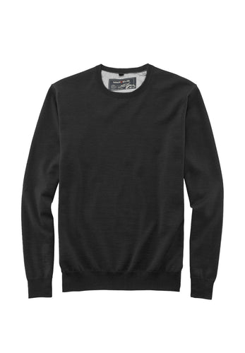 Pullover - Casual Fit - Rundhals - Einfarbig - Schwarz