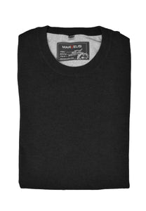 Pullover - Casual Fit - Rundhals - Einfarbig - Schwarz