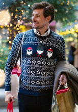 Load image into Gallery viewer, Pullover - Casual Fit - Rundhals - Weihnachten - Dunkelblau