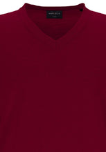 Load image into Gallery viewer, Pullover - Casual Fit - V-Ausschnitt - Einfarbig - Bordeaux