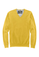 Load image into Gallery viewer, Pullover - Casual Fit - V-Ausschnitt - Einfarbig - Gelb