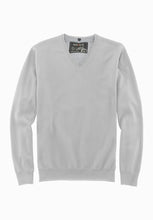 Load image into Gallery viewer, Pullover - Casual Fit - V-Ausschnitt - Einfarbig - Grau