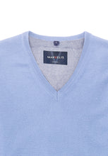 Load image into Gallery viewer, Pullover - Casual Fit - V-Ausschnitt - Einfarbig - Hellblau