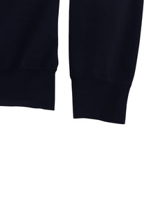 Pullover - Casual Fit - V-Ausschnitt - Einfarbig - Marine