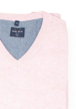 Laden Sie das Bild in den Galerie-Viewer, Pullover - Casual Fit - V-Ausschnitt - Einfarbig - Rosa