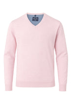 Load image into Gallery viewer, Pullover - Casual Fit - V-Ausschnitt - Einfarbig - Rosa