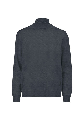 Rollkragenpullover - Casual Fit - Merino - Einfarbig - Anthrazit