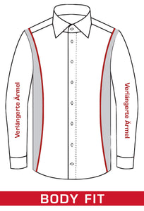 Businesshemd - Body Fit - ELA - Muster - Hellblau