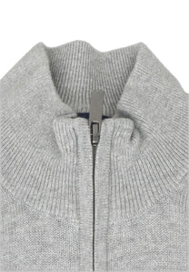 Strickjacke - Casual Fit - Einfarbig - Grau