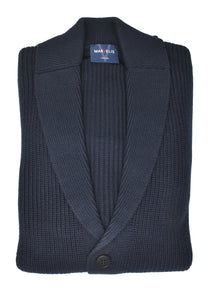 Strickjacke - Casual Fit - Einfarbig - Marine