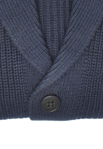 Strickjacke - Casual Fit - Einfarbig - Marine