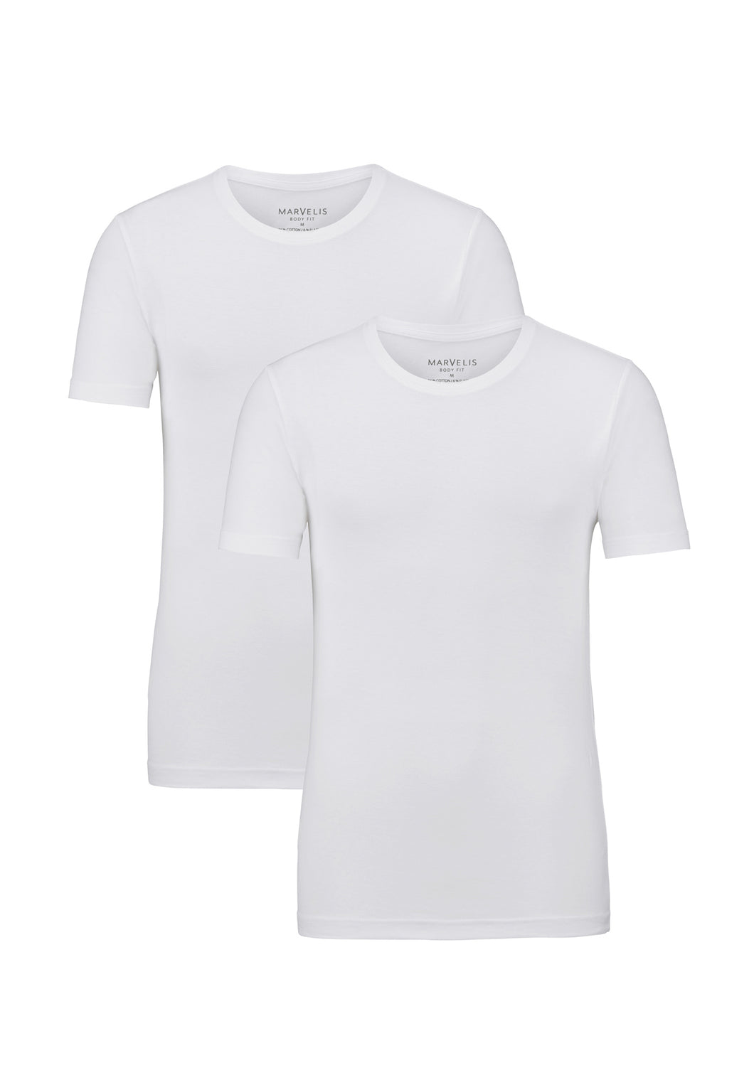 T-Shirt Doppelpack - Body Fit - Rundhals - Weiß