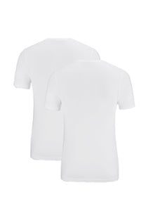 T-Shirt Doppelpack - Body Fit - Rundhals - Weiß