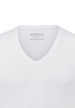 Laden Sie das Bild in den Galerie-Viewer, Marvelis Herren T-Shirt Doppelpack Body Fit V-Ausschnitt Weiß
