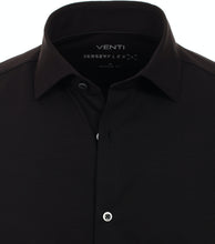Laden Sie das Bild in den Galerie-Viewer, Jerseyhemd - Modern Fit - Langarm - Einfarbig - Schwarz