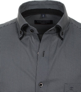 Businesshemd - Modern Fit - Langarm - Einfarbig - Schwarz