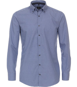 Businesshemd - Modern Fit - Langarm - Einfarbig - Blau