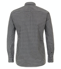 Laden Sie das Bild in den Galerie-Viewer, Businesshemd - Modern Fit - Langarm - Kariert - Schwarz/Grau