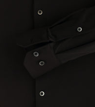 Laden Sie das Bild in den Galerie-Viewer, Jerseyhemd - Modern Fit - Langarm - Einfarbig - Schwarz
