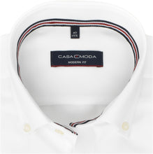 Laden Sie das Bild in den Galerie-Viewer, Casamoda Herren Businesshemd Modern Fit Button Down Kragen Langarm Einfarbig Weiß