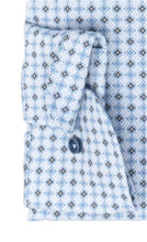 Laden Sie das Bild in den Galerie-Viewer, Casamoda Herren Businesshemd Comfort Fit Haifischkragen Langarm Muster Blau/Braun