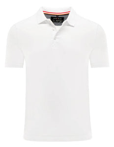 Poloshirt - Casual Fit - Polokragen - Einfarbig - Weiß