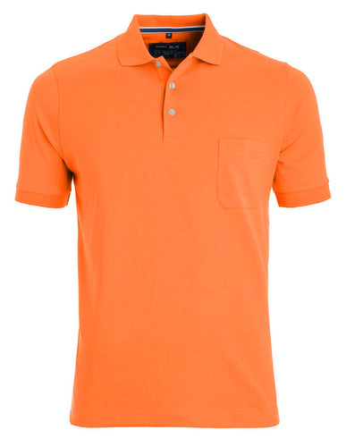 Poloshirt - Casual Fit - Polokragen - Einfarbig - Orange