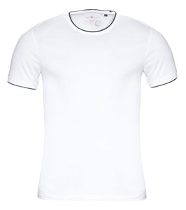 T-Shirt - Casual Fit - Rundhals - Einfarbig - Weiß