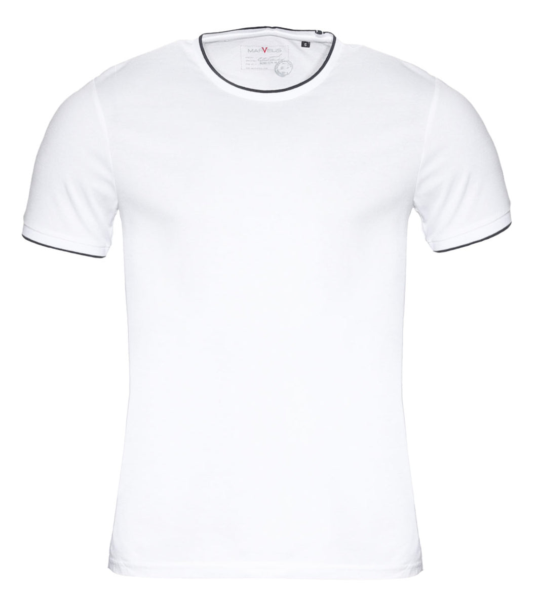 T-Shirt - Casual Fit - Rundhals - Einfarbig - Weiß