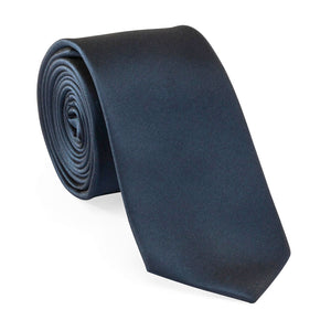 Krawatte einfarbig reine Seide 6,5cm marine