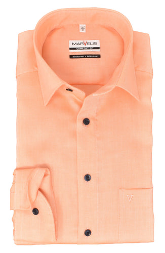 Businesshemd - Comfort Fit - Langarm - Einfarbig - Orange