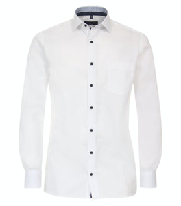 Businesshemd - Modern Fit - Langarm - Einfarbig - Weiß