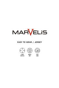 Marvelis Herren Easy To Wear Hemd Modern Fit Kent Kragen Langarm Stretch Muster Weiß