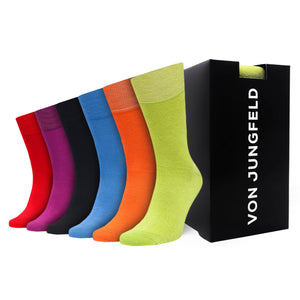 von Jungfeld Herren Socken von Jungfeld Herren Socken Farbexplosion- 6er-Box mehrfarbig