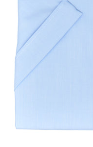 Kurzarmhemd - Body Fit - Einfarbig - Hellblau