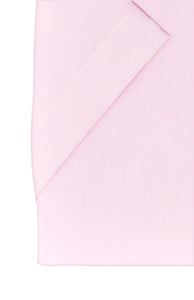 Kurzarmhemd - Modern Fit - Einfarbig - Rosa