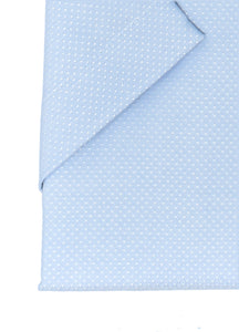 Marvelis Herren Kurzarmhemd Modern Fit Kent Kragen Kurzarm Struktur Hellblau