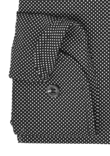 Laden Sie das Bild in den Galerie-Viewer, Marvelis Herren Businesshemd Modern Fit Kent Kragen Langarm Punkte Schwarz